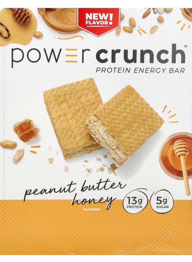 Power Crunch Protein Energy Bar Peanut Butter Honey 12 Bars 1.4 oz (40 g) Each