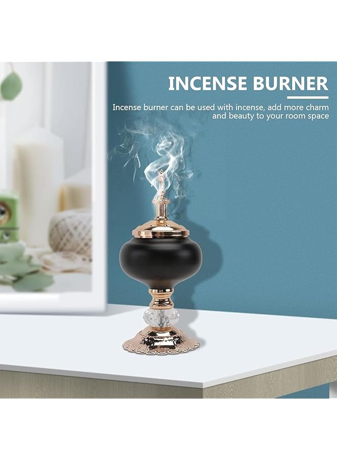إيروريكس مبخرة معدنية حامل بخور فني من الحديد مع غطاء مبخرة راتنج اللبان مبخرة فحم هدية الترحيب بالمنزل للتأمل واليوغا وديكور المنزل - Image 5