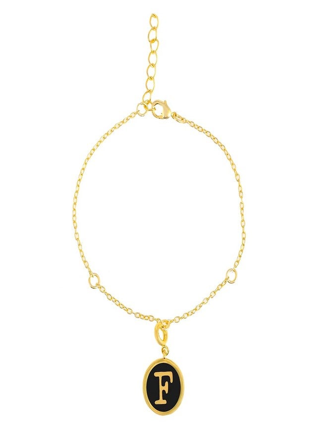 VOYLLA Valentine's Day Collection Alphabet F Black Enamel Charm|Valentine Gift For Her|Gift For Wome|Gift For Her| - Image 5