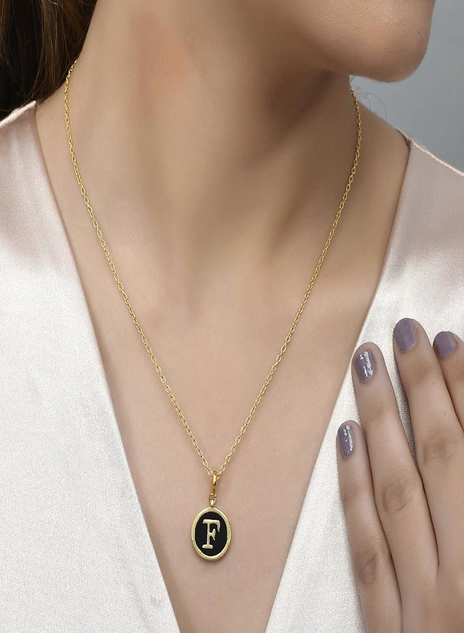 VOYLLA Valentine's Day Collection Alphabet F Black Enamel Charm|Valentine Gift For Her|Gift For Wome|Gift For Her| - Image 3