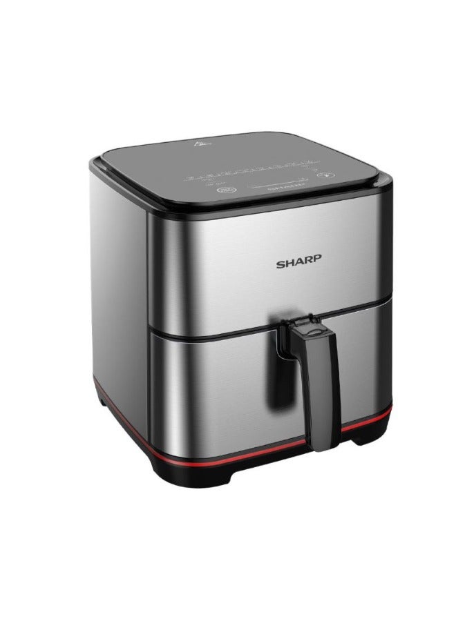 SHARP Air Fryer 1650 Watt 7 Liter Electronic Touch Screen Glass Panel Stainless KF-AF70RT-ES2 7 L 1650 W KF-AF70RT-ES2 Stainless - Image 1