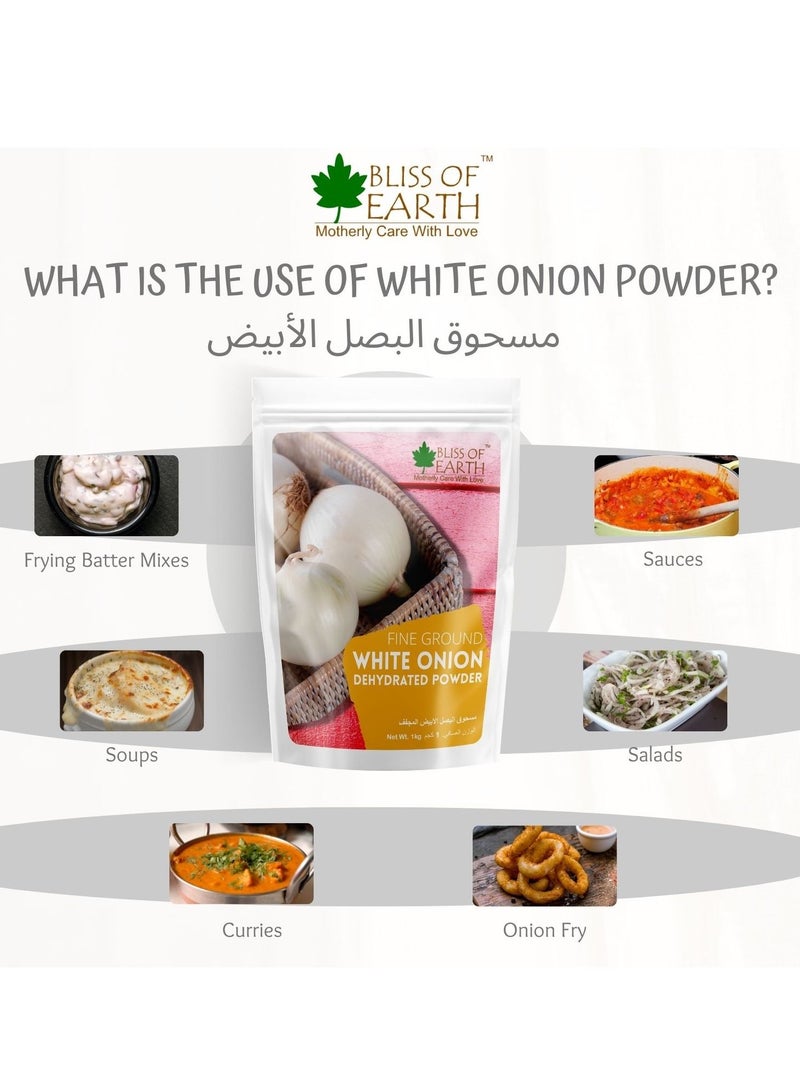 BLISS OF EARTH 35.5 oz Dehydrated White Onion Powder Organic Great for Cooking Seasoning & Hair Grow 1KG - Image 5