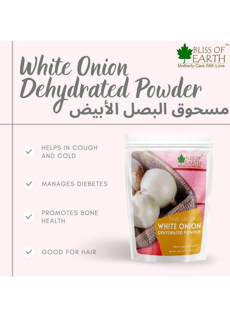 BLISS OF EARTH 35.5 oz Dehydrated White Onion Powder Organic Great for Cooking Seasoning & Hair Grow 1KG - Image 2