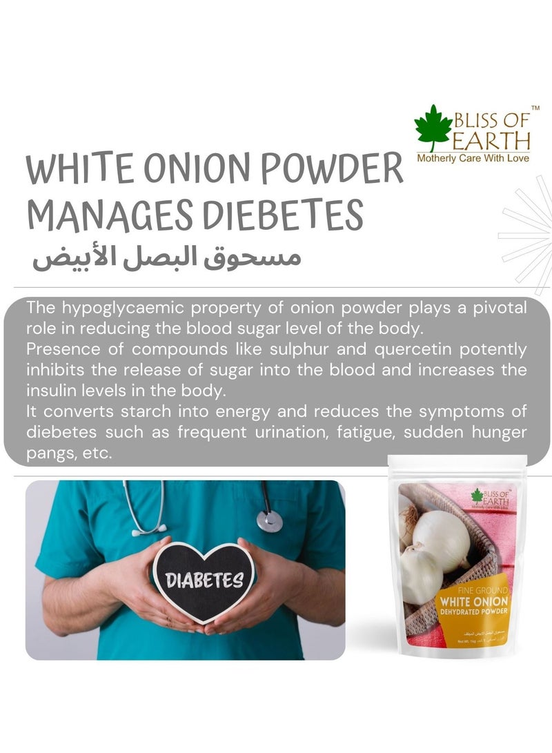 BLISS OF EARTH 35.5 oz Dehydrated White Onion Powder Organic Great for Cooking Seasoning & Hair Grow 1KG - Image 4