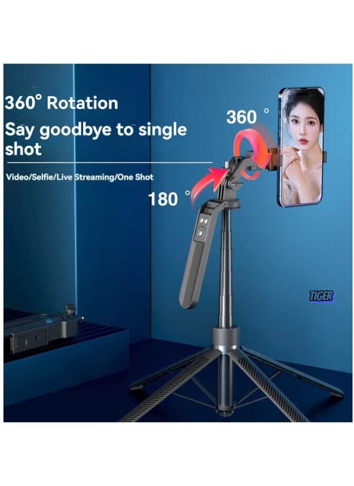 TIGER A14 Bluetooth Aluminum Light Handheld Mini Smart Flexible Mobile Tripod Selfie Phone Stand Holder with Remote Wireless Stick for Phone & Tablet – Portable & Adjustable, Perfect for Photography & Video Recording - Image 2