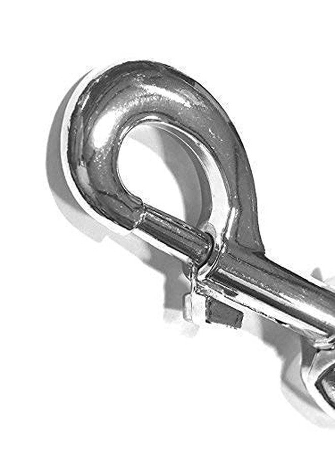 D&C PAWS Heavy Duty Solid Swivel Bolt Snap Hook Single Ended Round Swivel Clip Buckle Dog Chain. (Silver, Pack of 3 pc) - Image 2