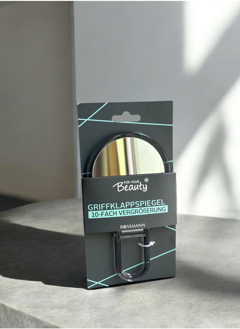 ROSSMANN German Brand -Small Folding Handheld makeup Mirror - 10x Magnification, office mirror.  - Image 4