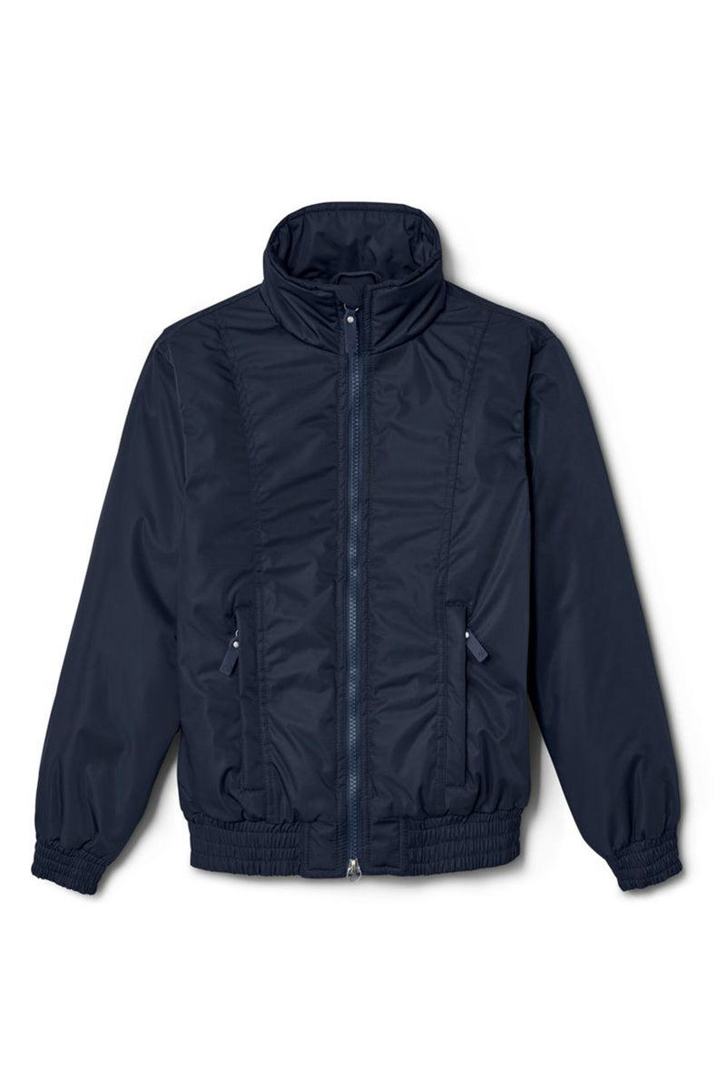 Tchibo جاكيت بومبر كامل بسحاب للفتيات، أزرق داكن - Image 1