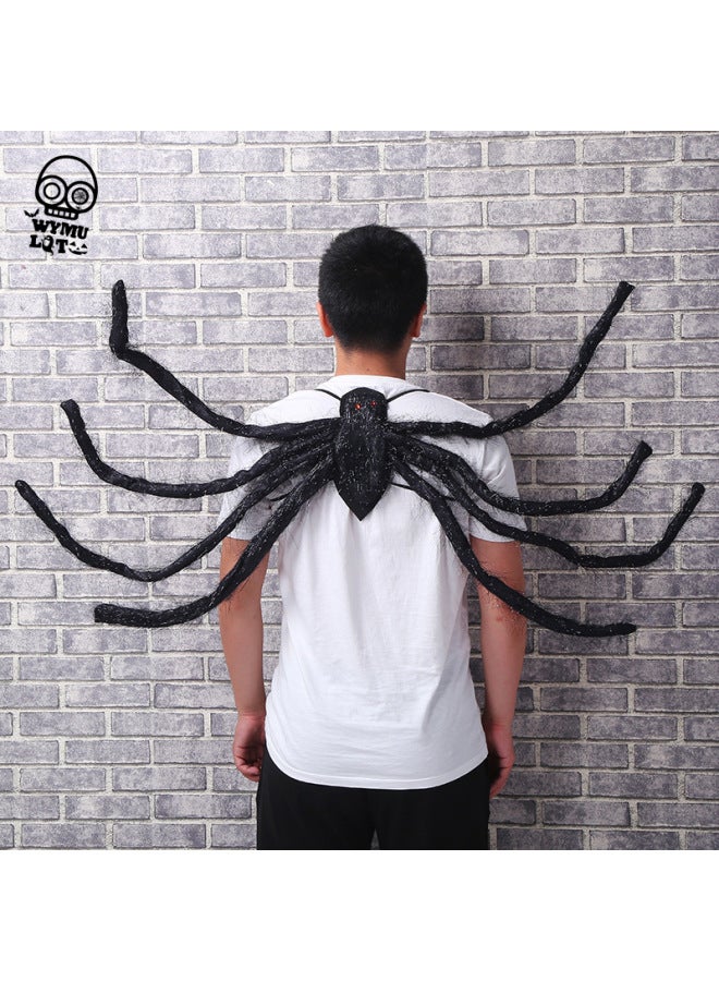 إسكدنيا حزام عنكبوت ال لتزيين أجنحة العنكبوت لوازم الحفلات محاكاة دعائم العنكبوت غرفة الأسرار المنزلية - اللون: جيب أسود (M) - Image 1