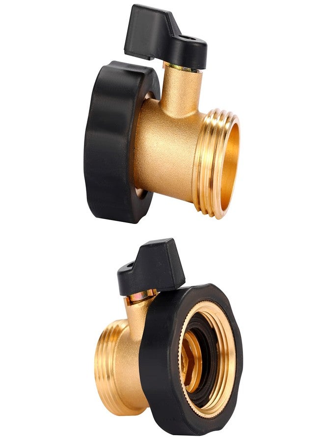Sanpaint 2 Pack 3/4" Heavy Duty Brass Shut Off Valve Garden Hose Connector,1-Way Restricted-Flow Water Shut-Off - Image 5