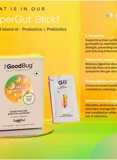 The Good Bug The Good Bug IBS Rescue C SuperGut Powder for Constipation Relief 15 Days Pack  - Image 3