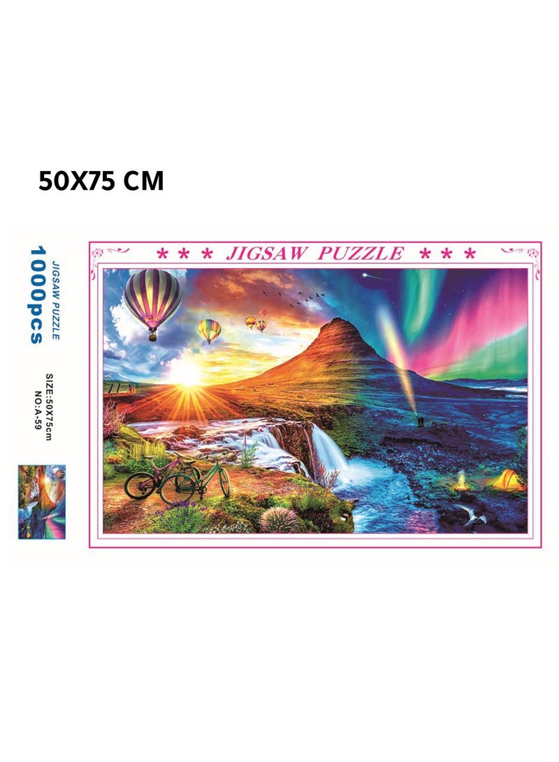 1000 Piece Color Board and Balloon Puzzle – Beautiful Artistic Jigsaw for Kids and Adults, 50×75 cm - Image 1