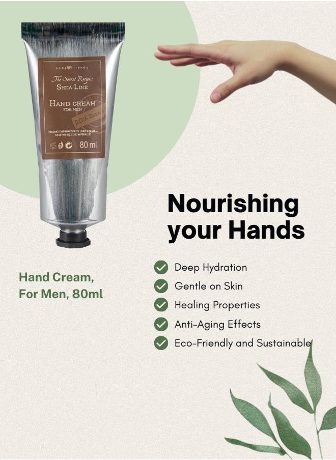 Soap&Friends Soap&Friends Men’s Hand Cream 80ml – Gentle Moisturizer with 20% Organic Shea Butter – Masculine Care for Dry Hands, Natural & Cruelty-Free  - Image 4