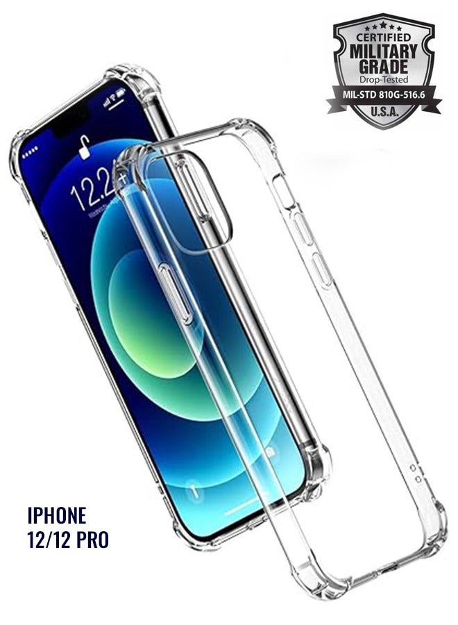 Transparent Case for iPhone 12-12pro, Grade Drop Tested Shockproof Anti-Scratch Clear Slim Thin Magnetic Case, (Transparent) - Image 1