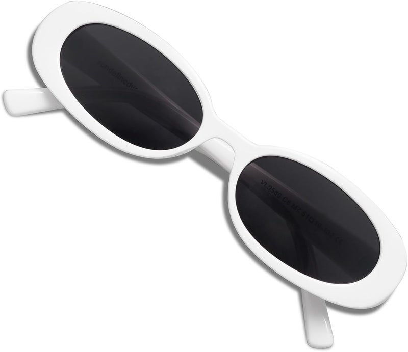 VANLINKER Polarized Retro Oval Sunglasses for Women and Men Small 90s Style VL9580 - Image 1