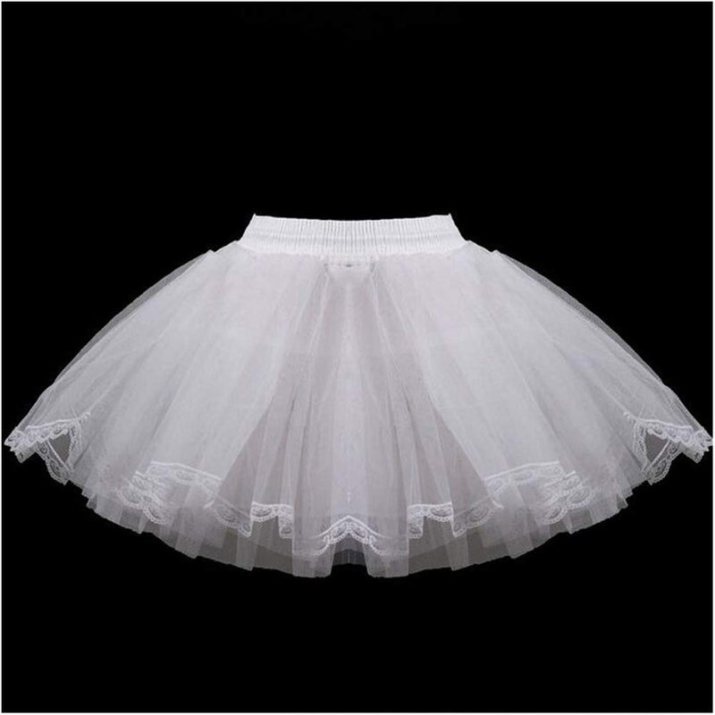 Kumeng 3 Layers Girls Slip Flower Girl Petticoat Crinoline Hoopless Skirt Underskirt for Kids KPT2 Girls' Slip - Image 4