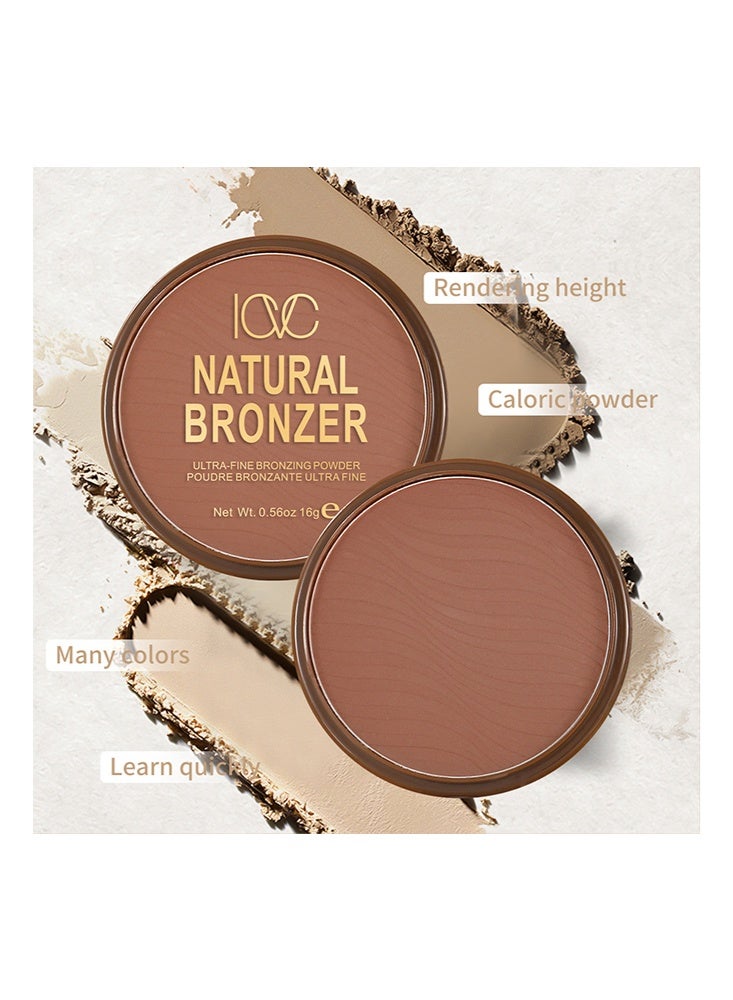 ICVC Natural Bronzer - Bronzer Powder, Matte Contour Palette for Face, Clavicle, & Body Sculpting #Sun Bronze - Image 3