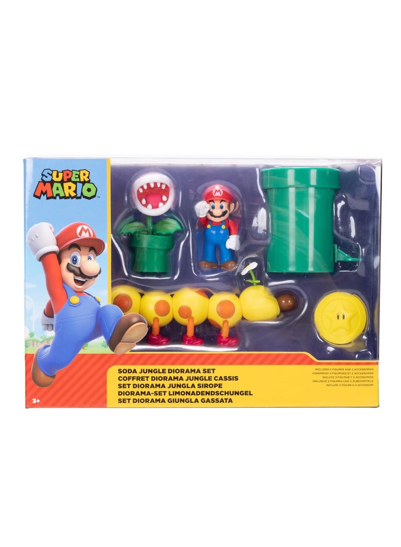 Super Mario Soda Jungle Diorama Set - Image 1