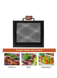 Generic Foldable Grill,Portable Bonfire Cooking Rack with Oxford Cloth Bag,Suitable for Outdoor Camping Barbecue,Night Bonfire,Outdoor Fishing (Black) .  - Image 4