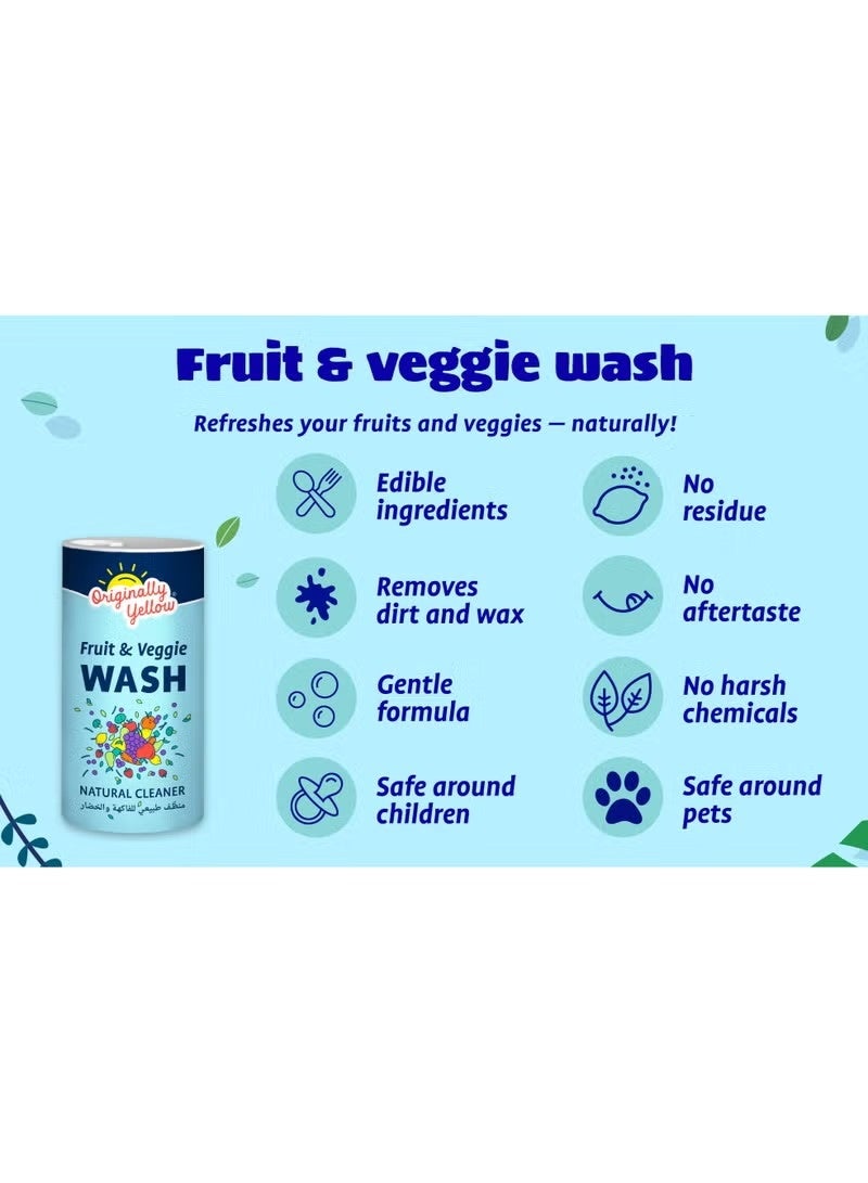 Originally Yellow Fruit And Veggie Wash 453G - Image 2