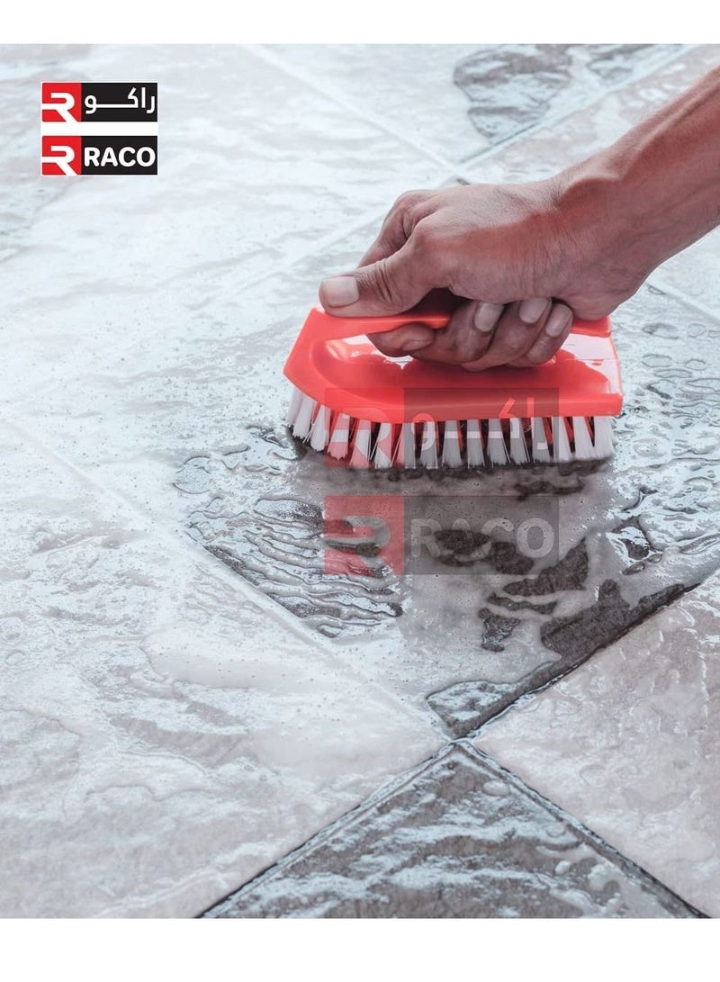 RACO RACO Scrubbing Hand Brush with Handle Durable Household Hand Scrubber Easy and Efficient Cleaning Equipment for Scrubbing, Washing & Removing Stubborn Stains - Image 2
