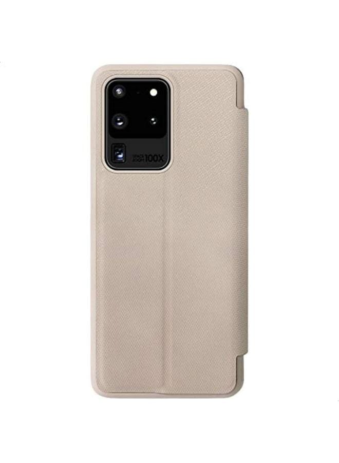 Nillkin Ming Leather Flip Cover for Samsung Galaxy S20 Ultra - Beige - Image 1