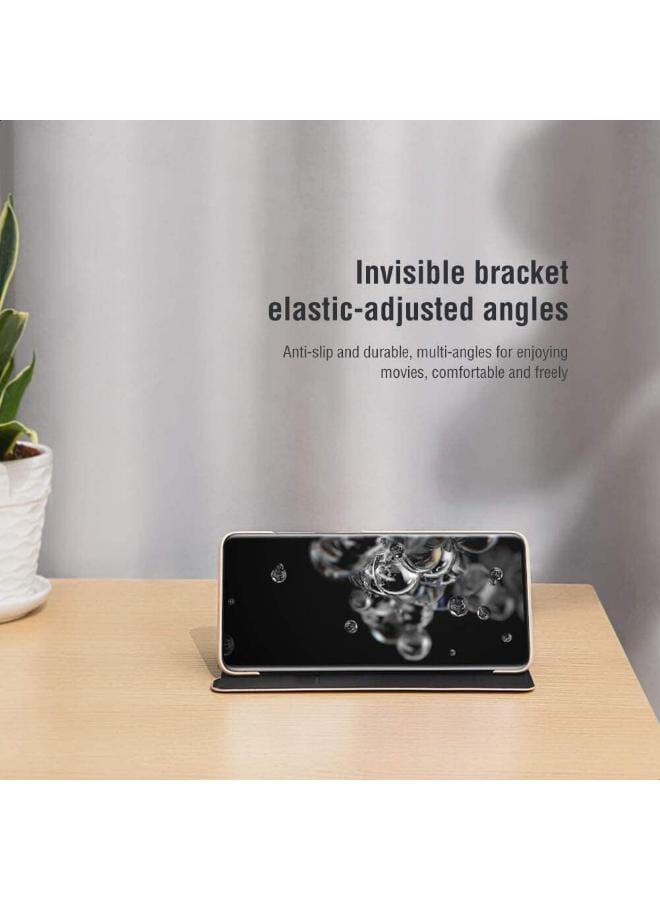 Nillkin Ming Leather Flip Cover for Samsung Galaxy S20 Ultra - Beige - Image 4