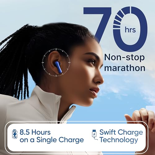 Mivi DuoPods Marathon Earbuds Wireless | Fast Charge | 70H Playtime | BT v5.3 | 13mm Drivers | Noise Cancellation | IPX4.0 TWS - Image 2