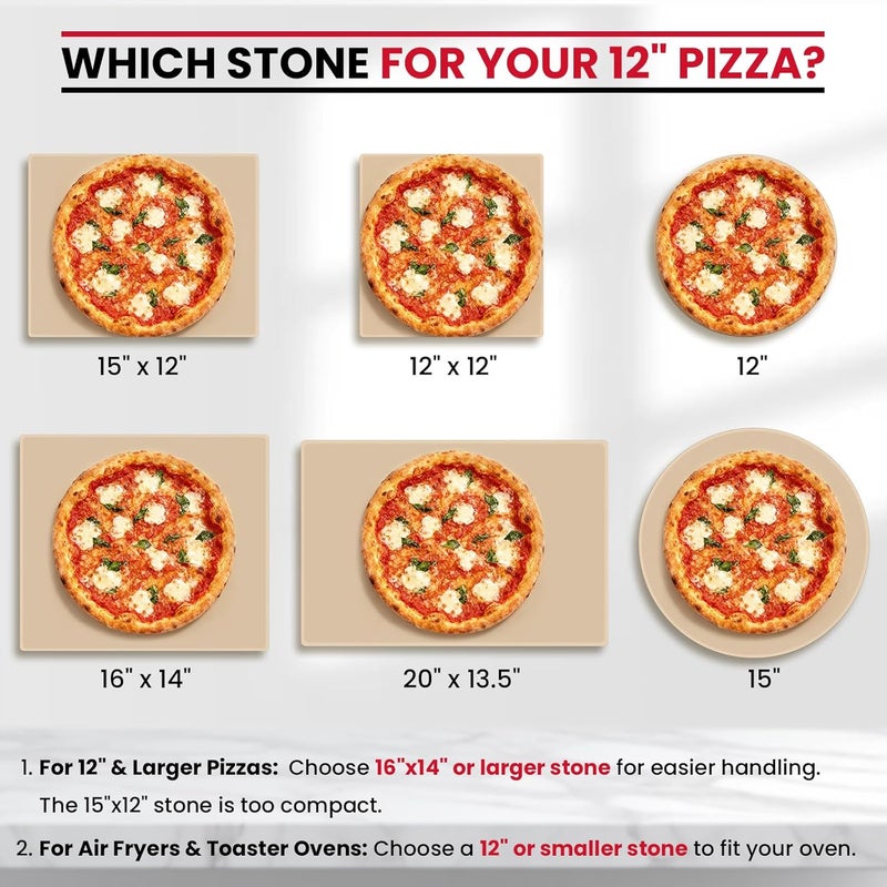 Unicook Pizza Stone, Heavy Duty Cordierite Pizza Pan for Oven and Grill, Thermal Shock Resistant Baking Stone for Bread, 15 X 12 Inch Rectangular, 6.8 lbs - Image 3