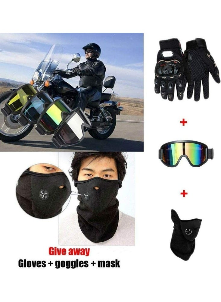 Oasisgalore Motocross Helmet with Goggles Mask Gloves，Youth Full-Face Off Road Motorcycle Crash Helmet for Motocross MTB BMX ATV Off-Road，Orange，Size XL (58-59cm) - Image 5