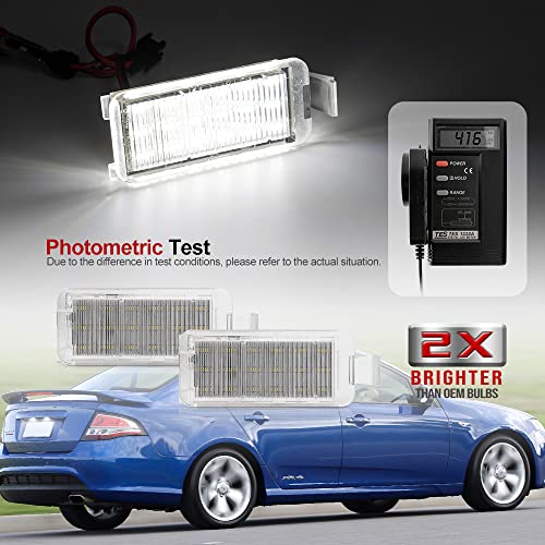 NSLUMO LED License Plate Lights Compatible w/2010-2013 Chevy Camaro Coupe Convertible, OEM Led Number Lamps Replacement Canbus Error Free 6000K 18-SMD Led Xenon White Led Rear Tag Light Kit Assembly - Image 4