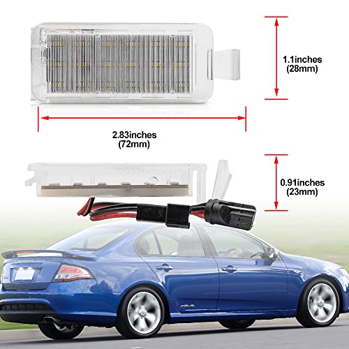 NSLUMO LED License Plate Lights Compatible w/2010-2013 Chevy Camaro Coupe Convertible, OEM Led Number Lamps Replacement Canbus Error Free 6000K 18-SMD Led Xenon White Led Rear Tag Light Kit Assembly - Image 5
