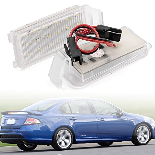 NSLUMO LED License Plate Lights Compatible w/2010-2013 Chevy Camaro Coupe Convertible, OEM Led Number Lamps Replacement Canbus Error Free 6000K 18-SMD Led Xenon White Led Rear Tag Light Kit Assembly - Image 2