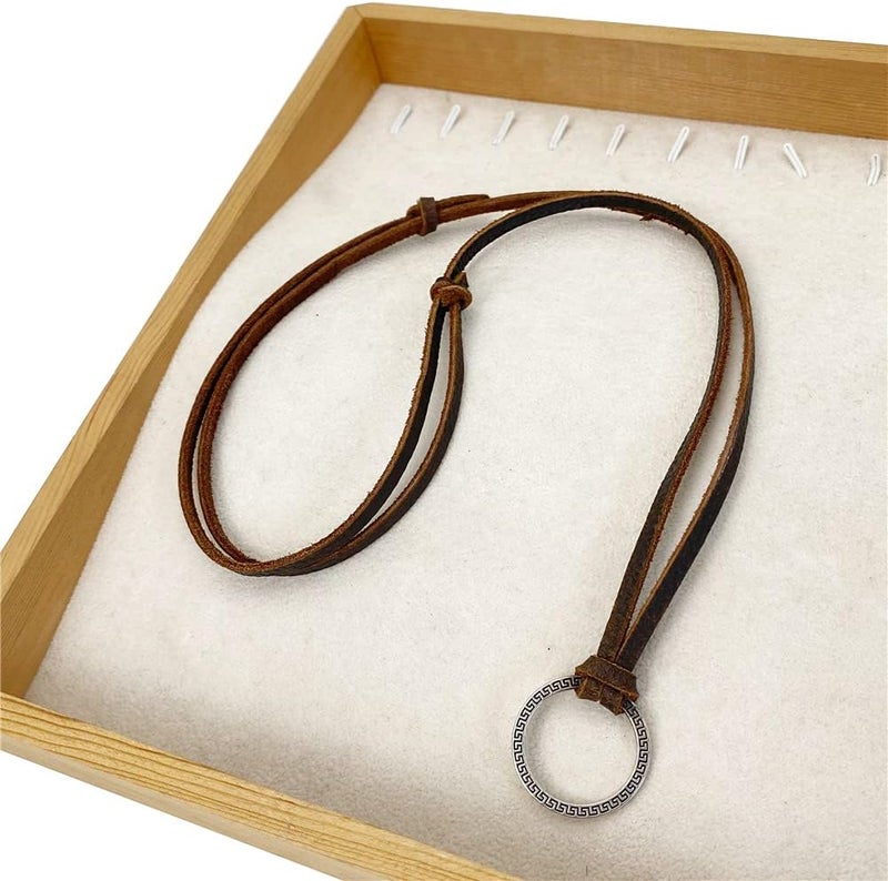 Decker Glasses Necklace Sunglasses Holder Hanging Ring Leather Cord Adjustable Eyeglasses Strap Alloy Loop Ring - Image 5