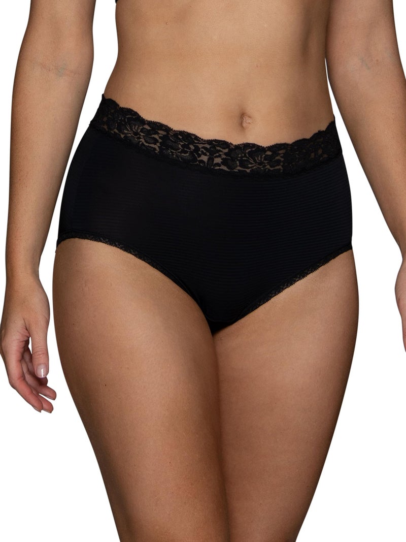 Vanity Fair Women's Flattering Lace Panties: Lightweight & Silky with Superior Stretch, Black, 7 - Image 1
