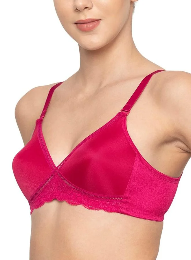 ترايامف Triumph International Corsina Elegant Lace Bra for Women | Minimizer 32B, Pink Non-Wired Padded T-Shirt Bra | Stylish Full Coverage Comfort | Pack of 1