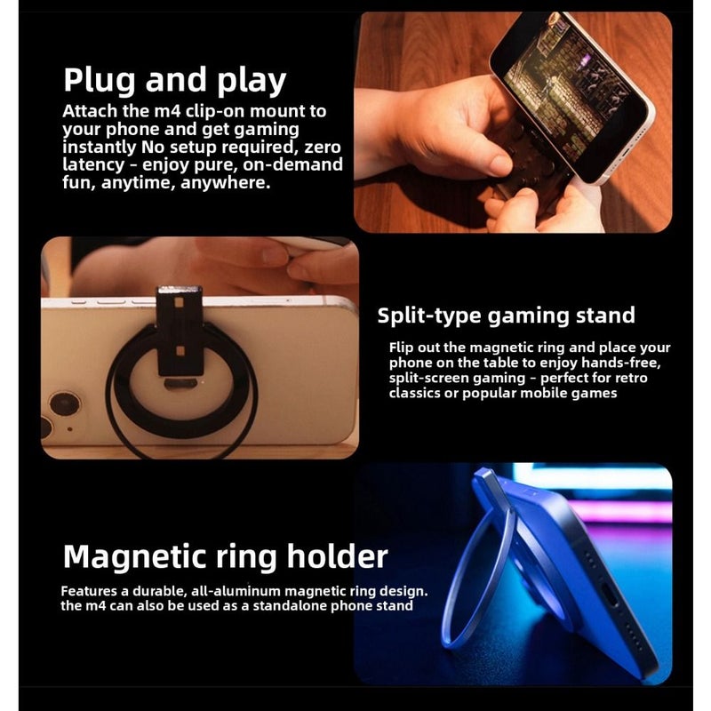 Abxylute M4 Magnetic Gamepad, Bluetooth Game Streaming Emulator, Detachable, White - Image 2