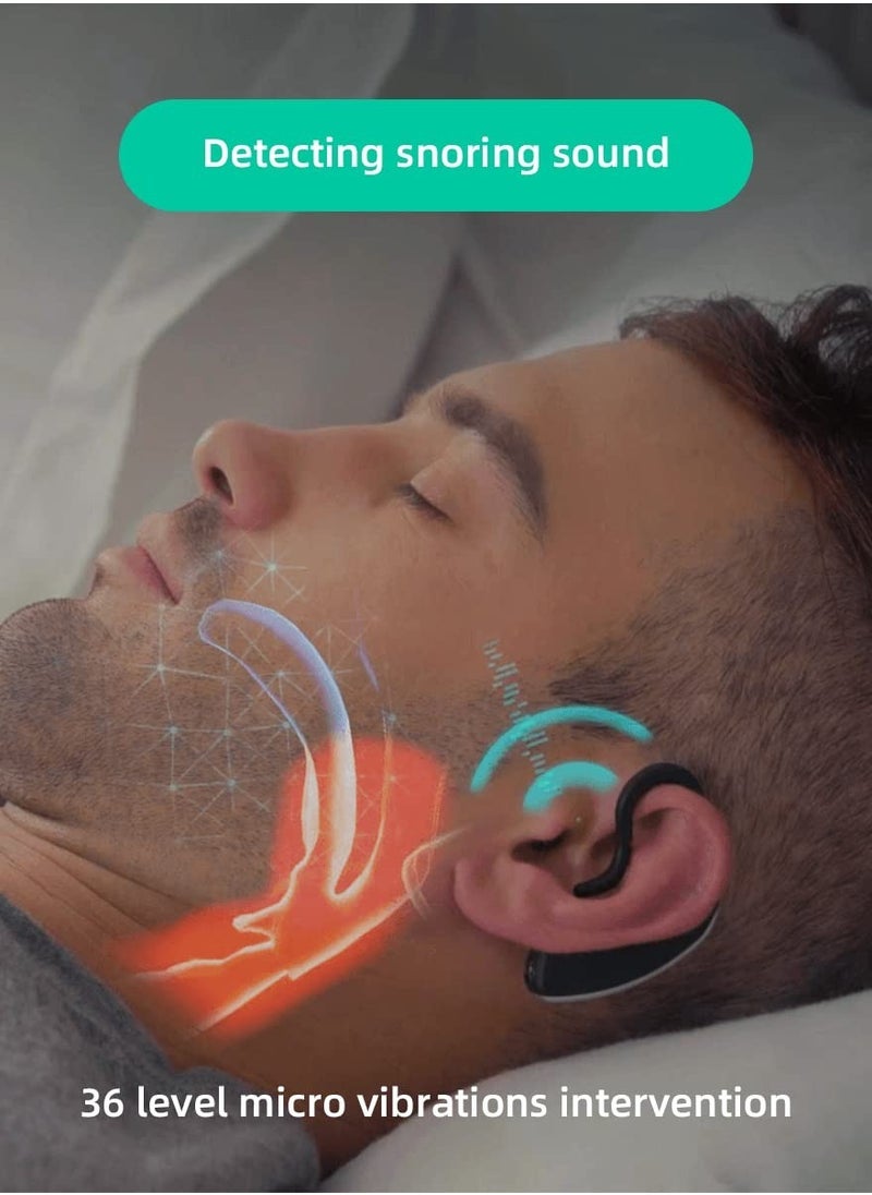 SYOSI Smart Snore Earset Anti-snoring Device, Snore Stopper Sleeping Aid Snoring Solution Snore Relief with APP Records and Analyzes Sleep Datas - Image 2