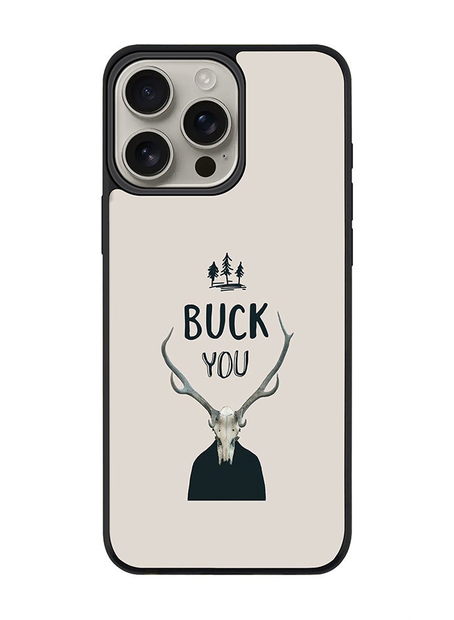 Stylizedd For iPhone 16 Pro Max Case [Compatible with MagSafe] Slim Magnetic cover Phone Case iPhone 16 Pro Max -Buck You - Image 1