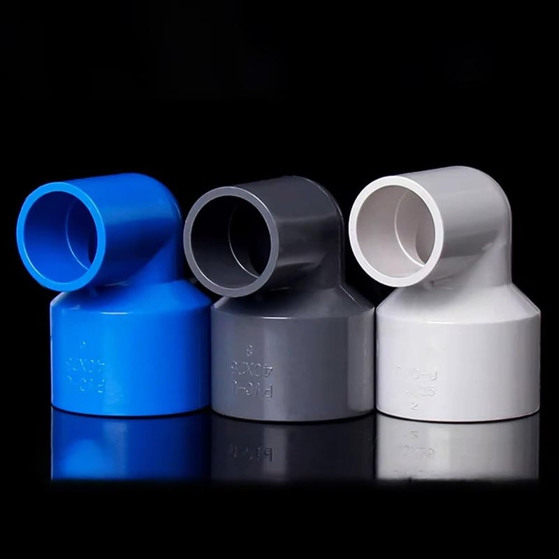 ملحق تقليل زاوية 90 درجة من PVC الأزرق 90x75مم، موصل أنابيب ضغط متين لسباكة حديقة أحواض الأسماك وأعمال اليدوية - Image 3