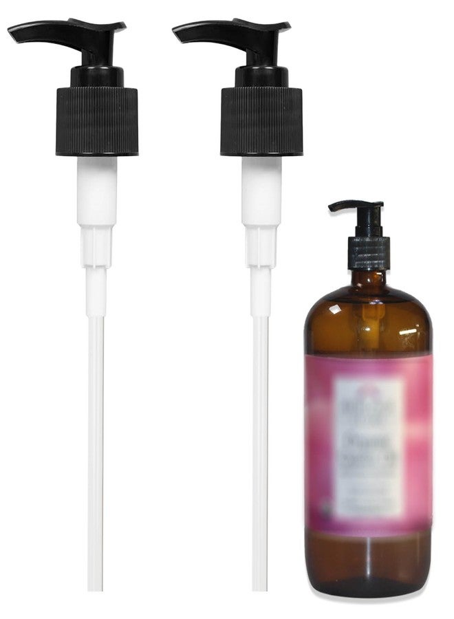 gocola Replacement Pump Dispenser for 32 oz Castor Oil Bottles, Compatible with Heritage Store Castor Oil, Black, 2 Pack - Image 1