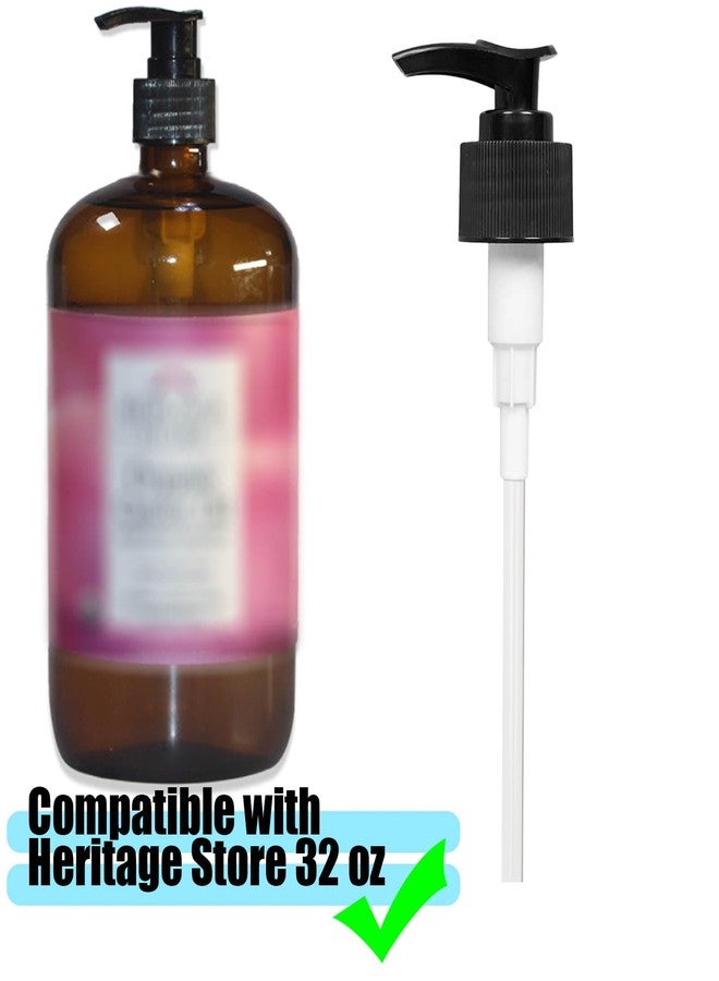 gocola Replacement Pump Dispenser for 32 oz Castor Oil Bottles, Compatible with Heritage Store Castor Oil, Black, 2 Pack - Image 3