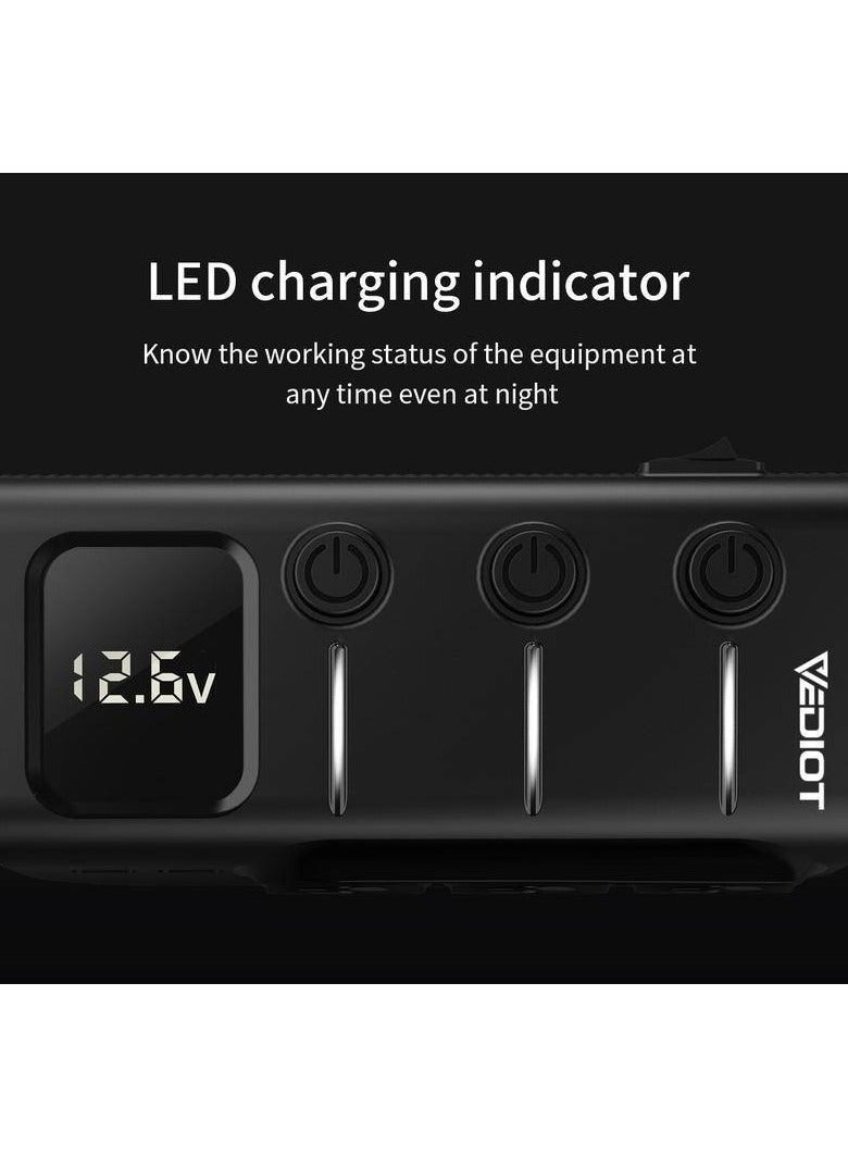 Car mounted one to three USB independent switch PD intelligent fast charging 120W converter charger - Image 4