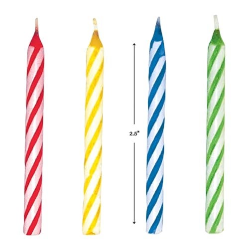 Amscan Assorted Color Magic Re-Light Birthday Candles (2.5") 10 Count - Reusable & Non-Toxic, Perfect for Birthdays & Celebrations - Image 2