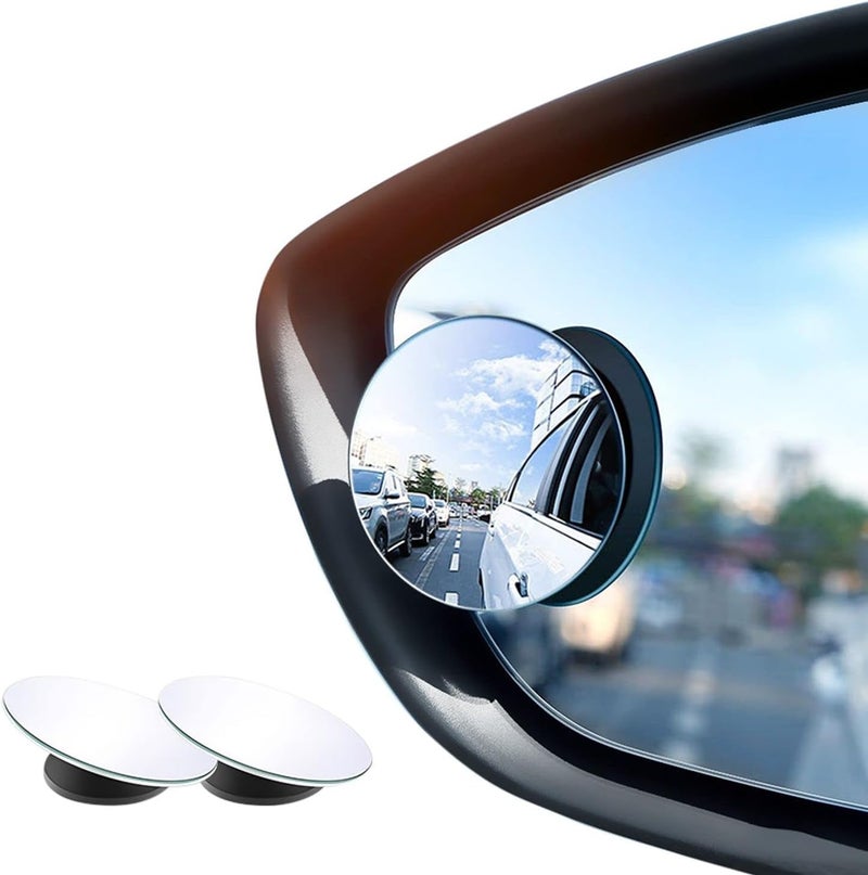 Nirency Adjustable Blind Spot Mirror for Car, Rear View Mirror for Car, Rear View Wide Angle Mirror for car (Pack of 2) - Image 1