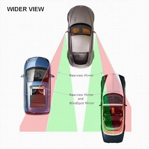 Nirency Adjustable Blind Spot Mirror for Car, Rear View Mirror for Car, Rear View Wide Angle Mirror for car (Pack of 2) - Image 3