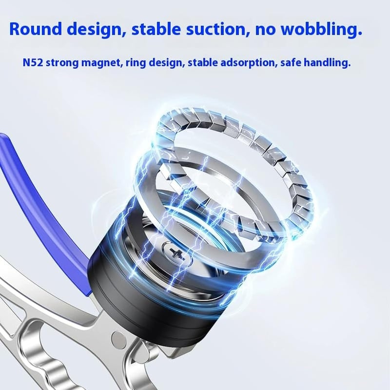 30 كجم رافع مغناطيسي فائق القوة، أداة محمولة ثقيلة لالتقاط المغناطيس النيوديميوم مع تحرير سريع - Image 5