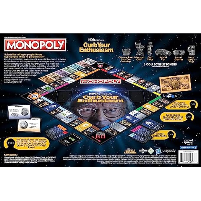 USAopoly MONOPOLY Curb Your Enthusiasm  Play as Larrys Glasses Golf Clubs Hybrid Car  more  Officially Licensed Collectible Game Based On Hit HBO Comedy Series - Image 3