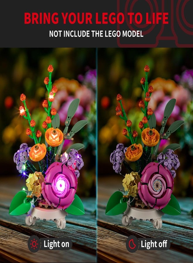 BRIKSMAX Light Kit for Lego-40762 Mixed Flowerpot -Led Lighting Compatible with Lego The Botanical Collection Building Set- Not Include Lego Set - Image 2