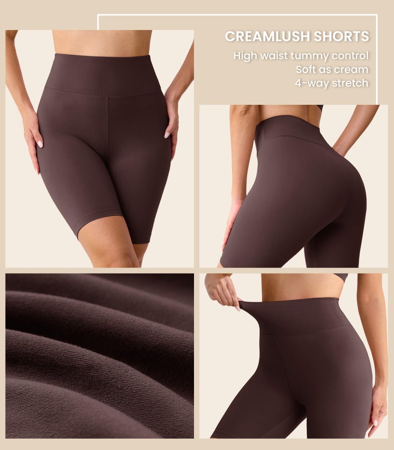 VALANDY Creamlush 4 Pack Biker Shorts Women-8" High Waisted Stretchy Soft Yoga Lounge Shorts - Image 4